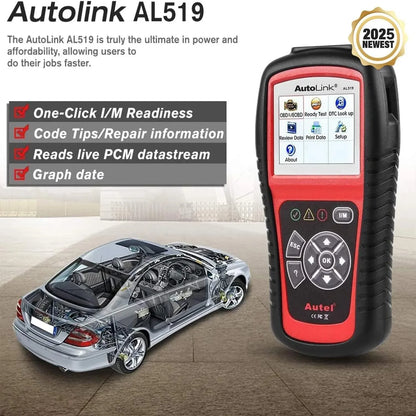 Autel AL519 OBD2 Scanner – Professional Car Diagnostic Code Reader - Gomix Brands Outlet