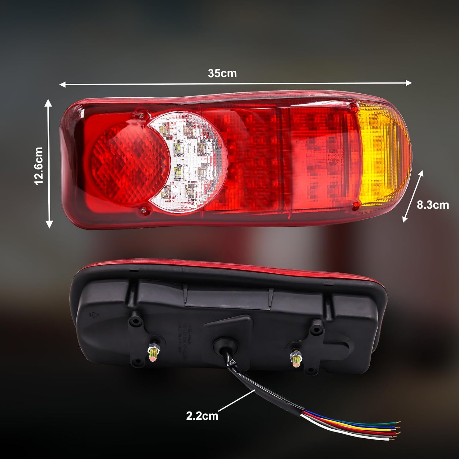 Ygmylandbb RGUS*WEIDENG 46 LED Trailer Tail Lights 12V 2-Pack