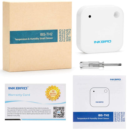 Inkbird IBS-TH2 Bluetooth Thermometer Hygrometer with Magnet, IPX4 Waterproof