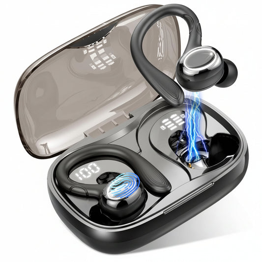 Rulefiss i25 Wireless Earbuds Bluetooth 5.3 Sport Earhooks IP7 Waterproof