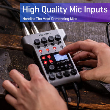 Zoom PodTrak P4 Portable Podcast Recorder with 4 Mic Inputs