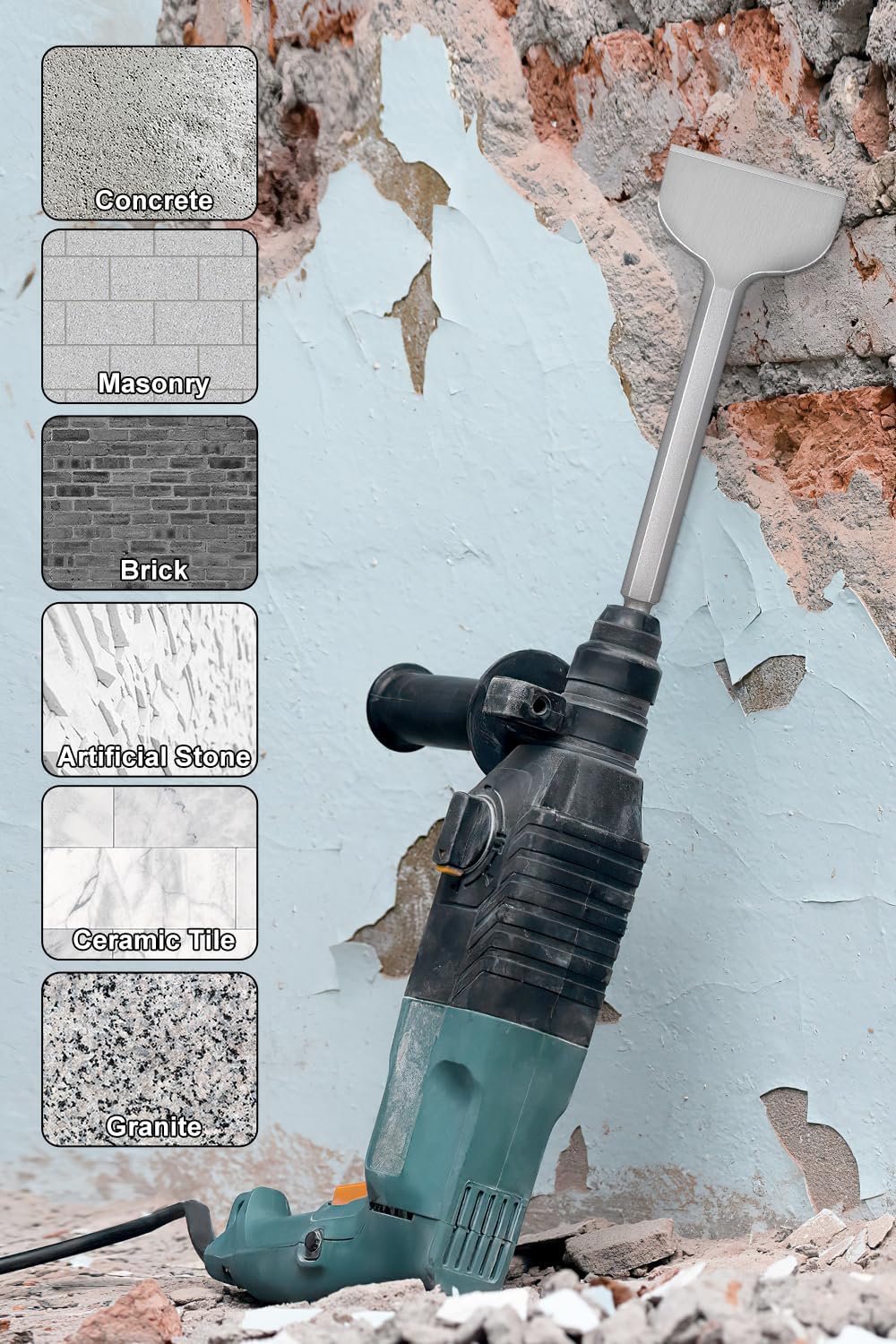 Lytool SDS-Plus Tile Chisel Set – 2 Sizes for Easy Removal