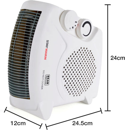 STAYWARM 2000W Dual Fan Heater, Upright & Flatbed, White