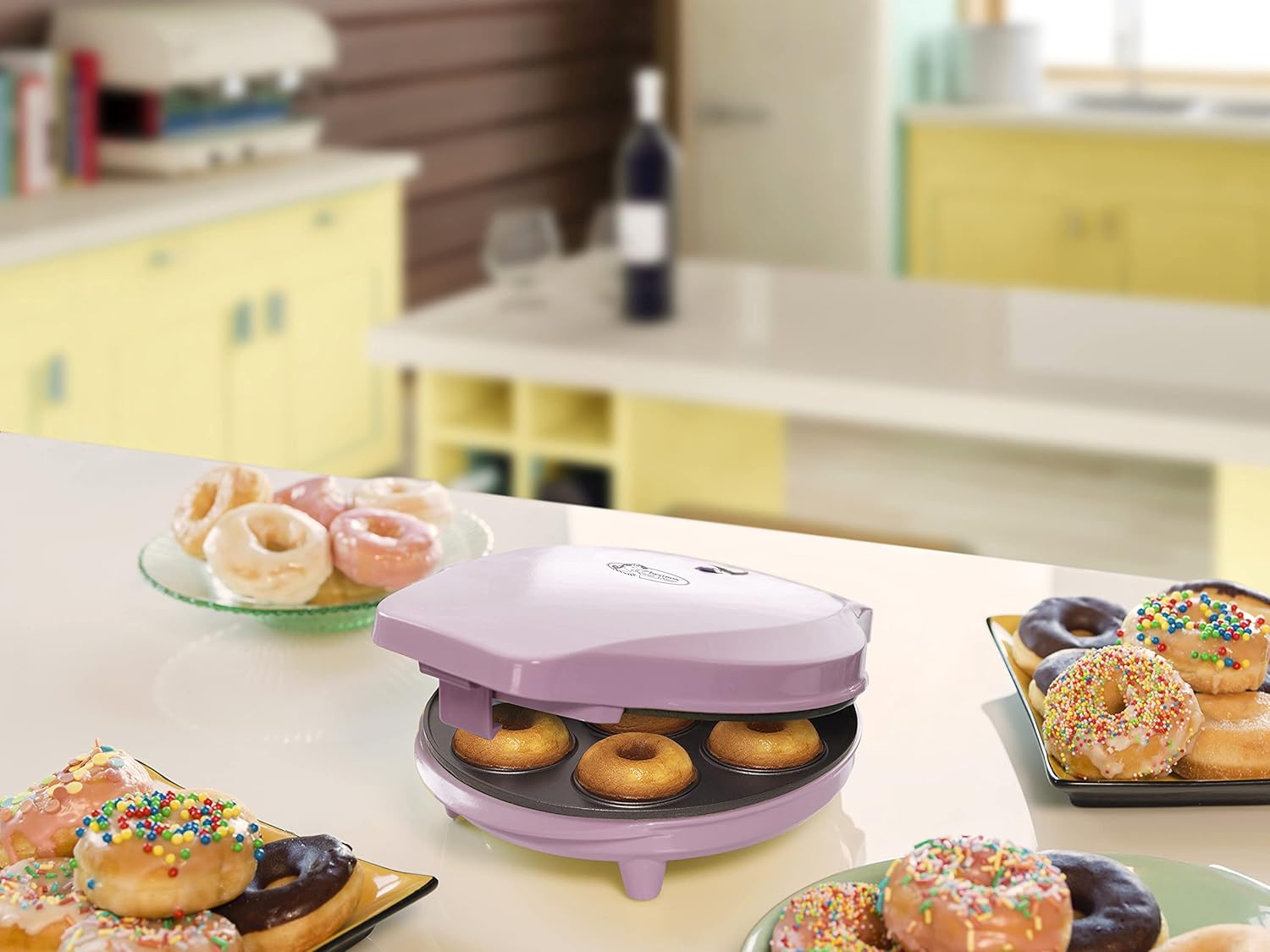 Bestron Retro Pink Mini Donut Maker 7‑Slot Non‑Stick 700W