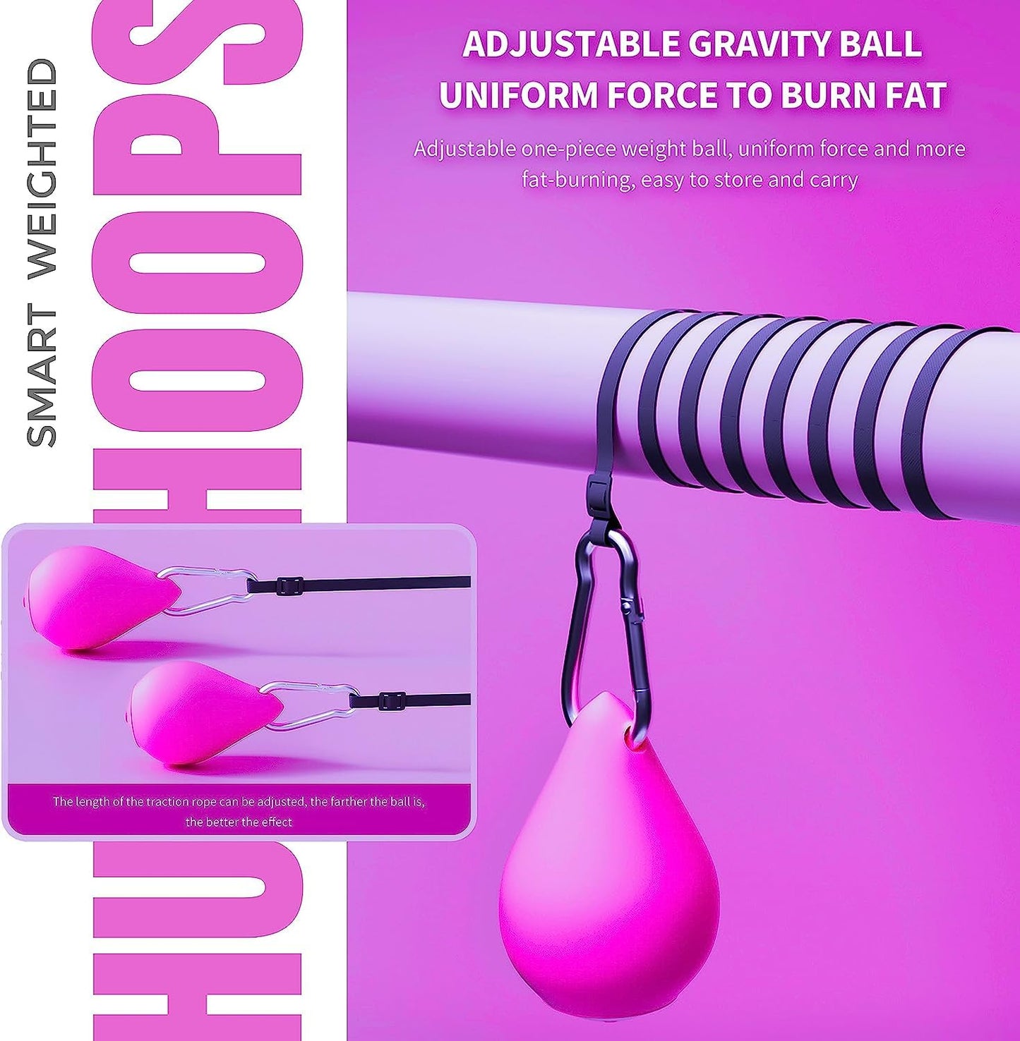 K-mart Weighted Hula Hoop Infinity Smart Hoops with Counter 22″-44″ inch