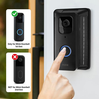 iTODOS 6600mAh Solar Charger for Blink Video Doorbell – Waterproof IPX7 Mount - Gomix Brands Outlet