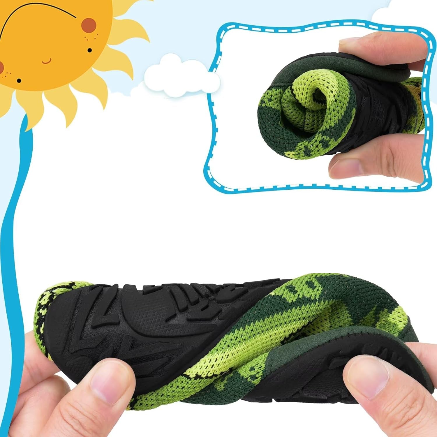 Kyopp Kids Barefoot Non-Slip Slippers for Boys and Girls