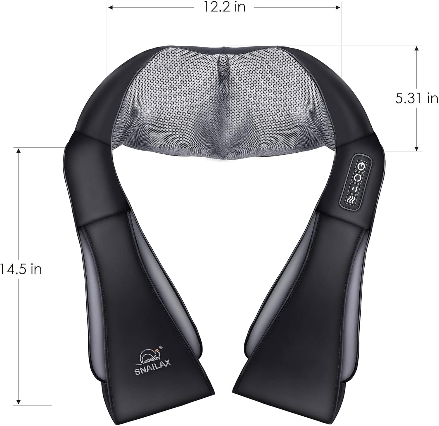 Snailax Cordless Shiatsu Neck and Back Massager with Heat