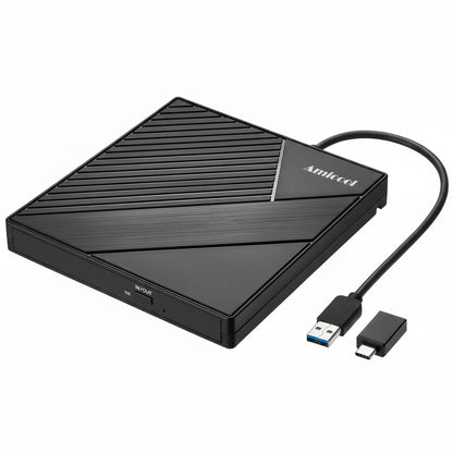 Amicool Portable USB‑C External DVD Drive