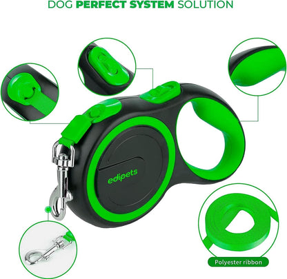 Edipets Retractable Dog Lead with Flexible Band for Walks
