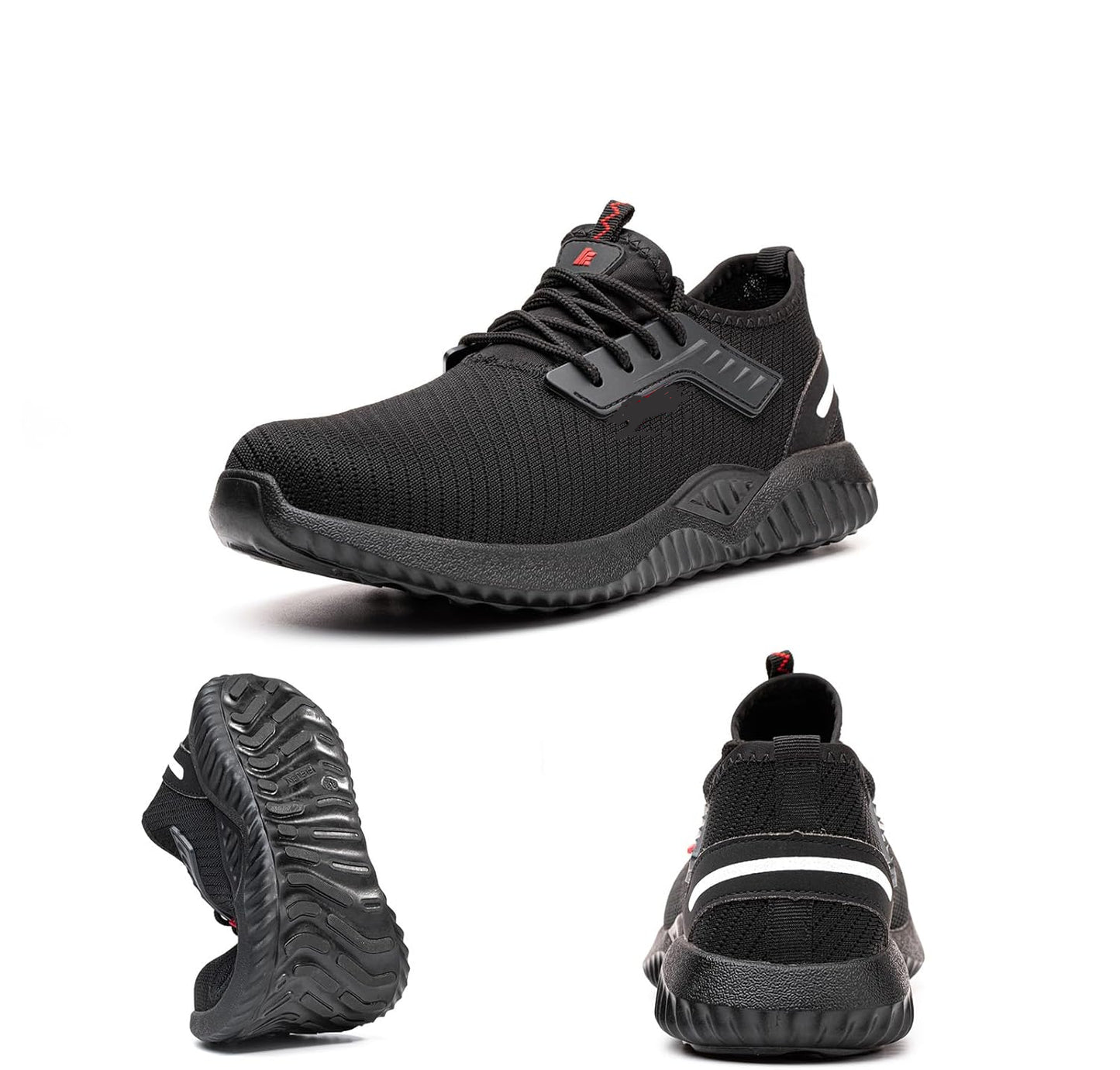 ZVC Breathable Steel Toe Safety Work Shoes for Men