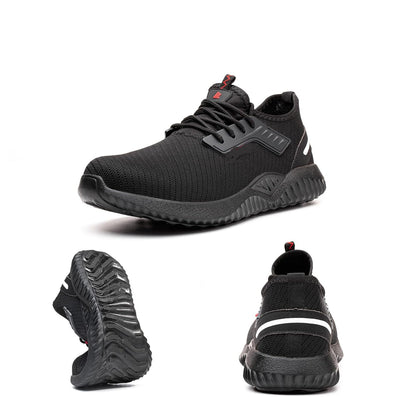 ZVC Breathable Steel Toe Safety Work Shoes for Men