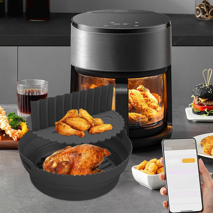 Silicone Air Fryer Liner Reusable Non‑Stick Heat‑Resistant