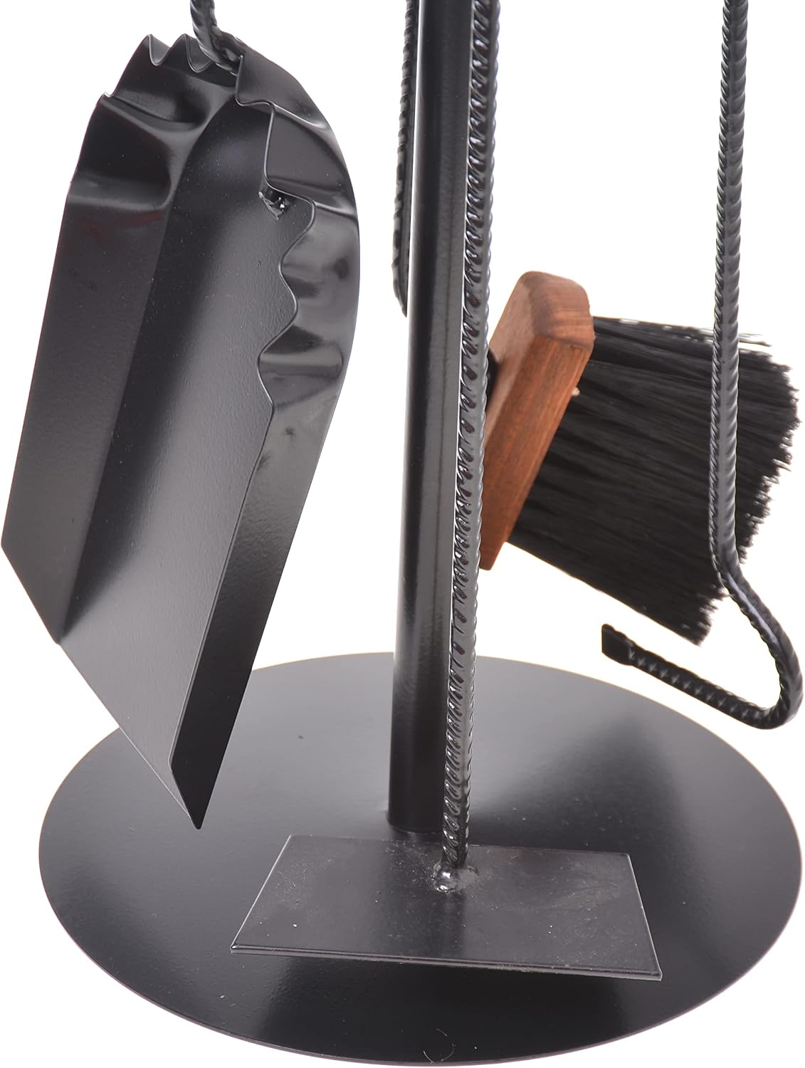 Aqbau 4-Piece Modern Fireplace Tool Set Black
