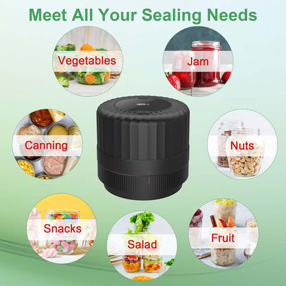 SelePow VP06+ Cordless Mason Jar Vacuum Sealer Black