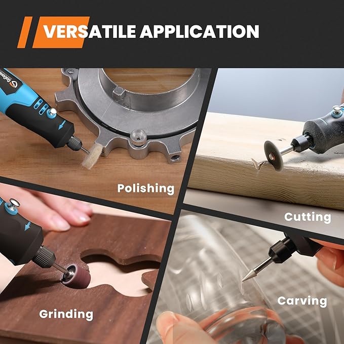 GoGonova 4V Cordless Rechargeable Rotary Tool Kit with 3-Speeds and 43 Accessories