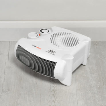 STAYWARM 2000W Dual Fan Heater, Upright & Flatbed, White