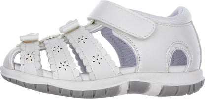 Shiko Floral Girls Sandals with Soft Cushion and Adjustable Fit