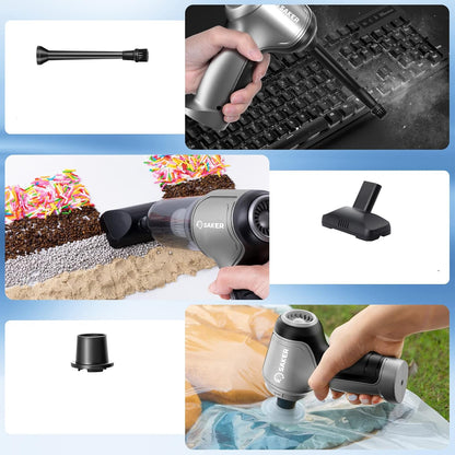 Saker 3-in-1 Cordless Handheld Vacuum Cleaner with Brushless Motor