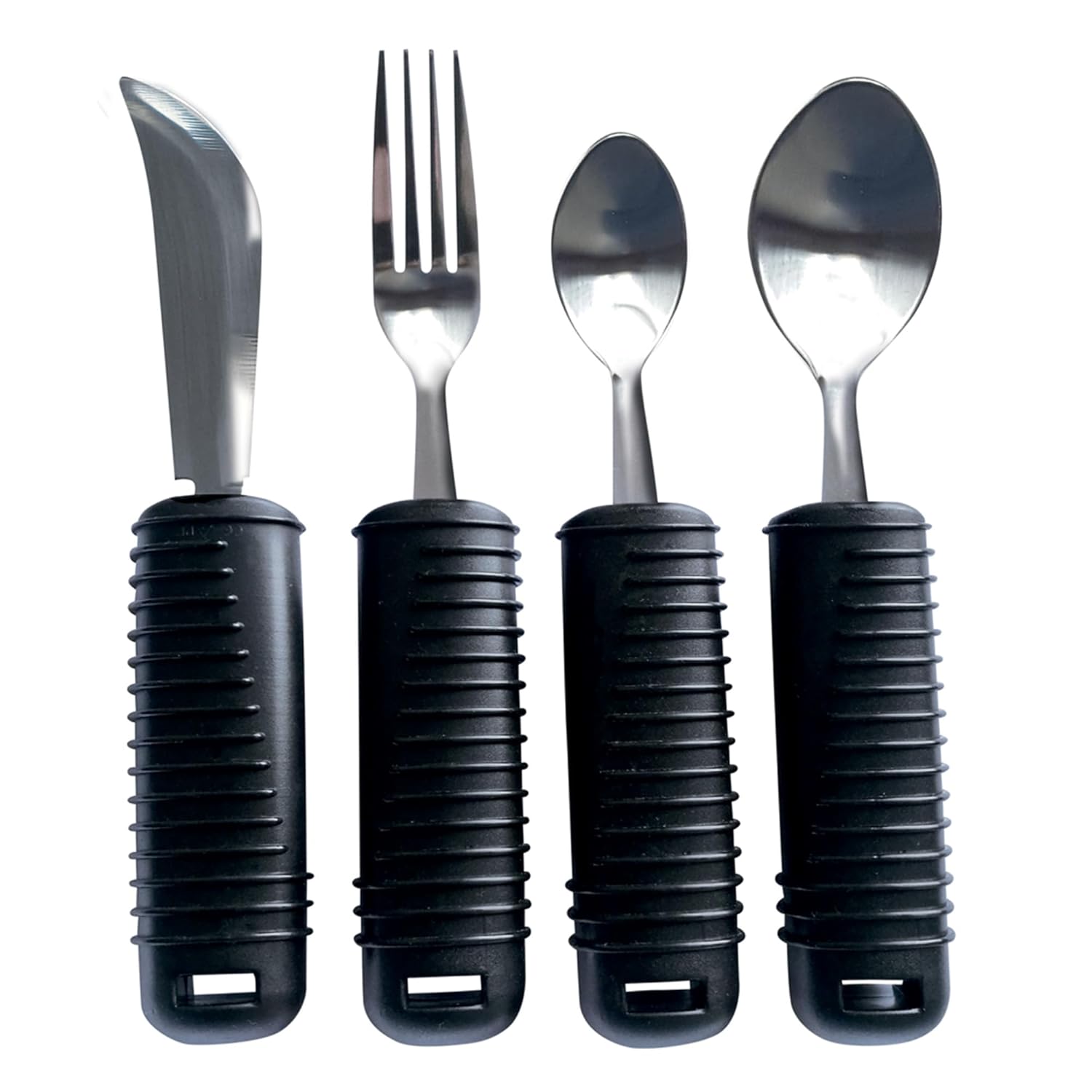 GIMA 4‑Piece Easy‑Grip Cutlery Set – Non‑Slip Handles for Seniors