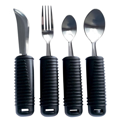 GIMA 4‑Piece Easy‑Grip Cutlery Set – Non‑Slip Handles for Seniors