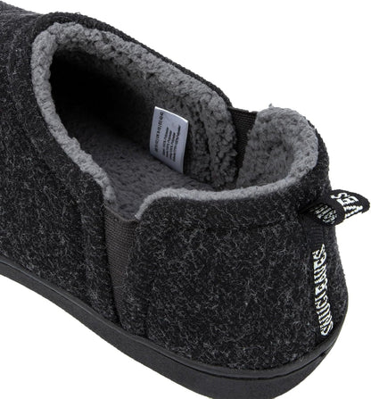 Snug Leaves Men's Fuzzy Wool Felt Memory Foam Slippers with Non-Slip Sole