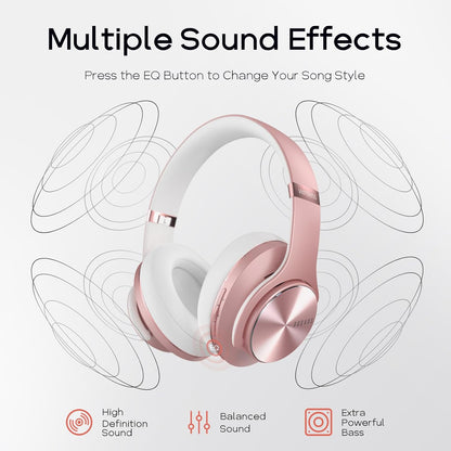 DOQAUS Black Over-Ear Wireless Bluetooth Headphones Care 1