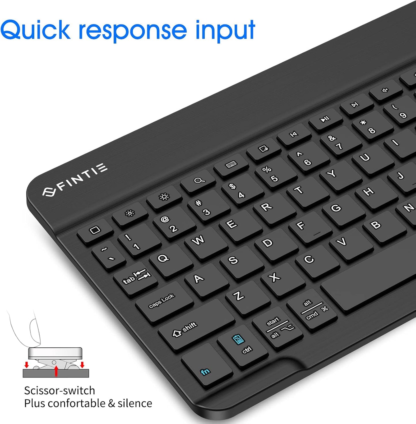 Fintie Ultra-Thin 10-Inch Bluetooth Keyboard for iPad & Android