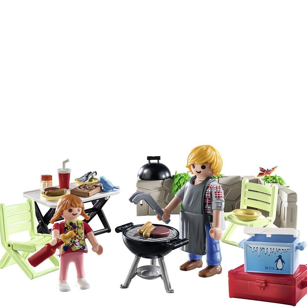 Playmobil Family Fun 71427 Barbecue Set with Grill, Table, Accessories