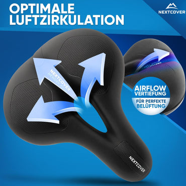 Nextcover Airflow Memory Foam Bicycle Saddle for Men and Women