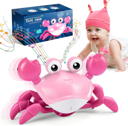 Toyzey Interactive Crawling Crab Sensory Toy with Music and Lights