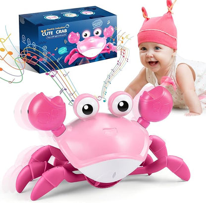 Toyzey Interactive Crawling Crab Sensory Toy with Music and Lights