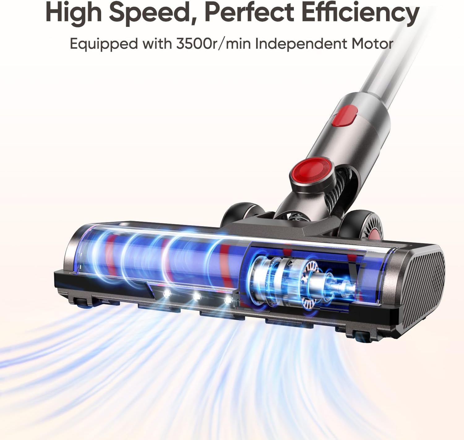 FLYLINKTECH Brush Head for Dyson V7‑V15 Vacuums with LED Lights