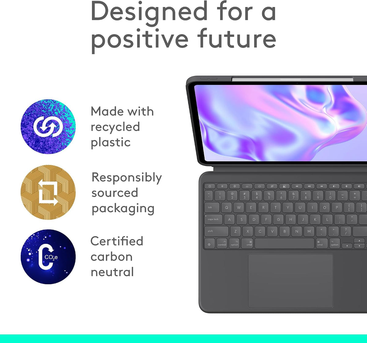 Logitech Combo Touch Keyboard Case for iPad Pro 13-inch Graphite