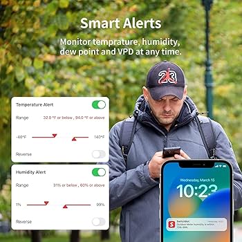 SwitchBot WiFi Smart Indoor Outdoor Thermometer Hygrometer 3-Pack with Hub Mini