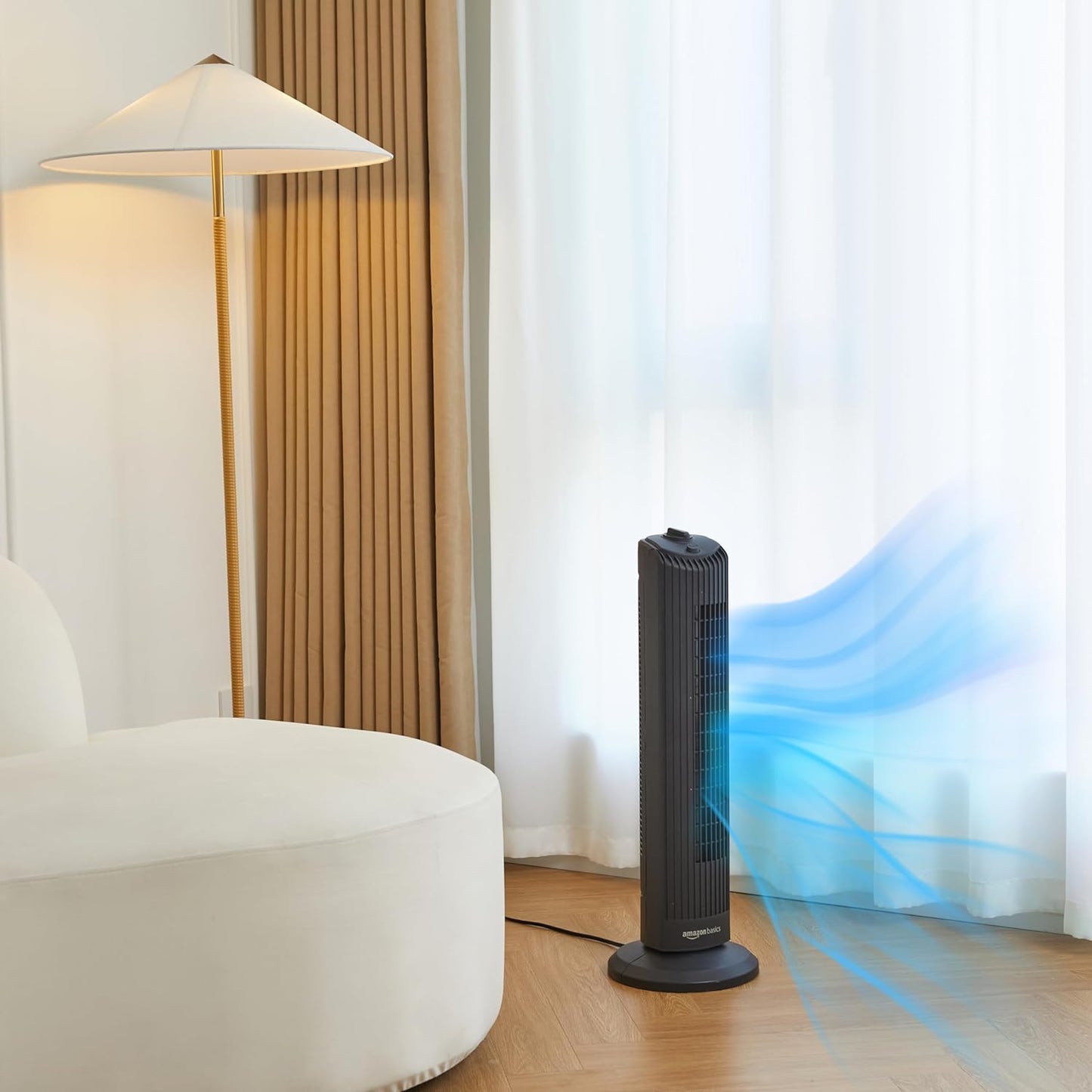 Amazon Basics Oscillating Tower Fan 71 cm Black 3 Speeds