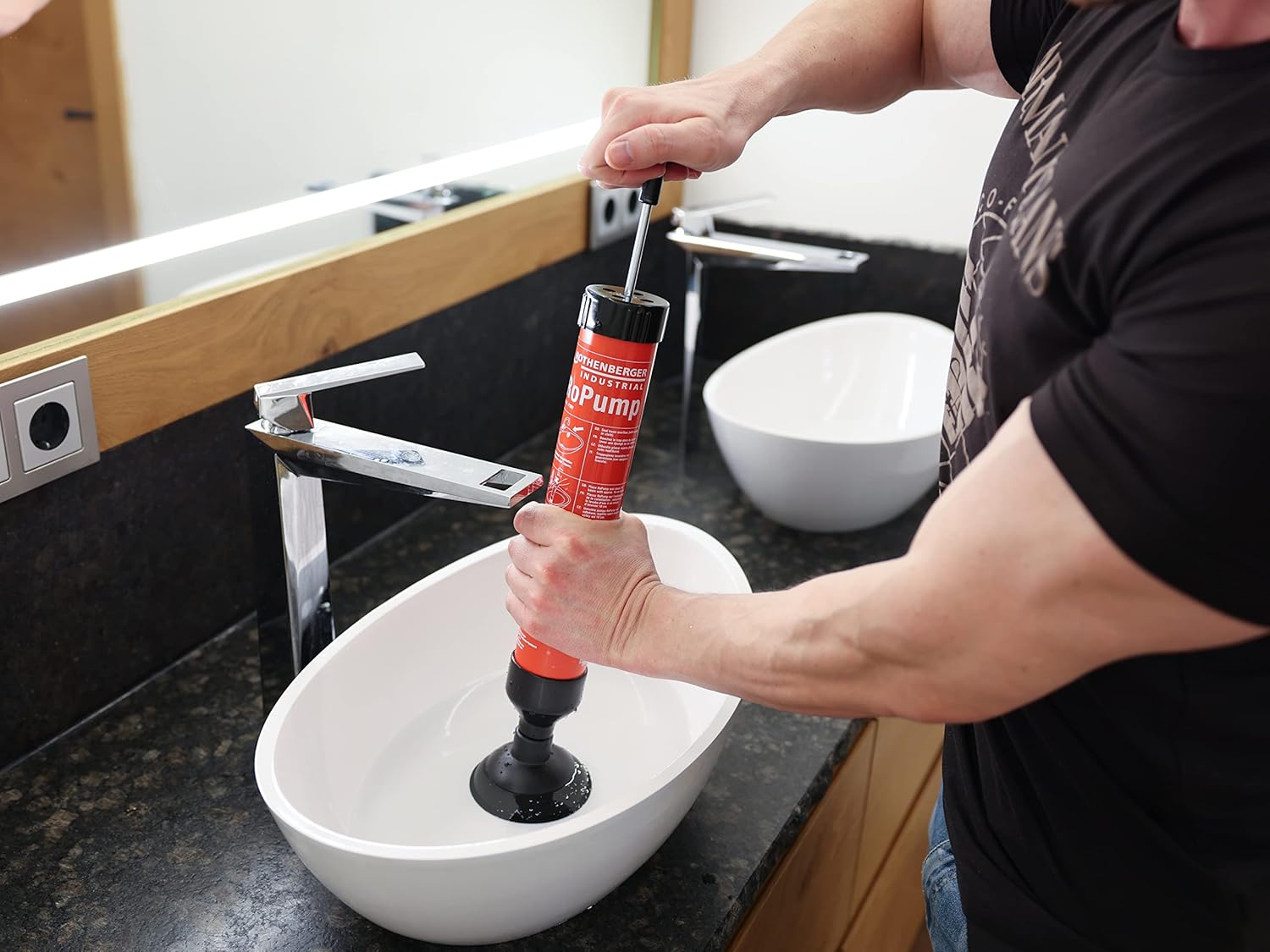 Rothenberger Ropump Force Pump: Powerful Drain, Sink, Bath Plunger for Clogs