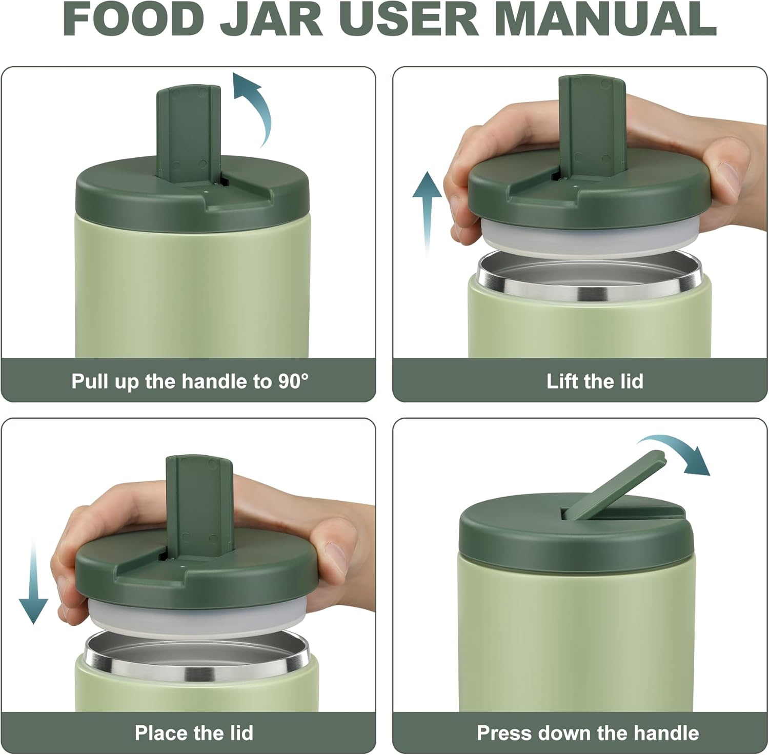 LOHASOK Kids Soup Thermo 12oz Insulated Stainless Food Jar