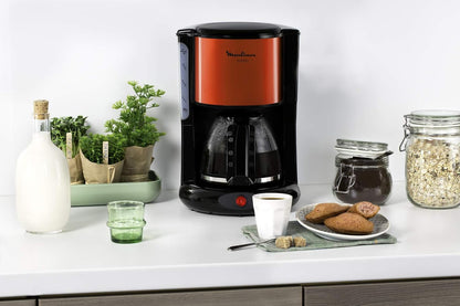 Moulinex Subito Drip Coffee Machine 1000W 1.25L Red/Black FG360D