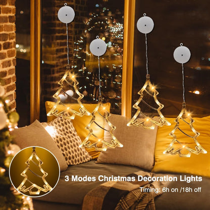 RANJIMA LEDCDZMD-01 LED Christmas Window Lights 4 Pcs
