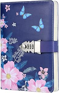 NectaRoy PU Leather Combination Lock Diary Writing Organiser 