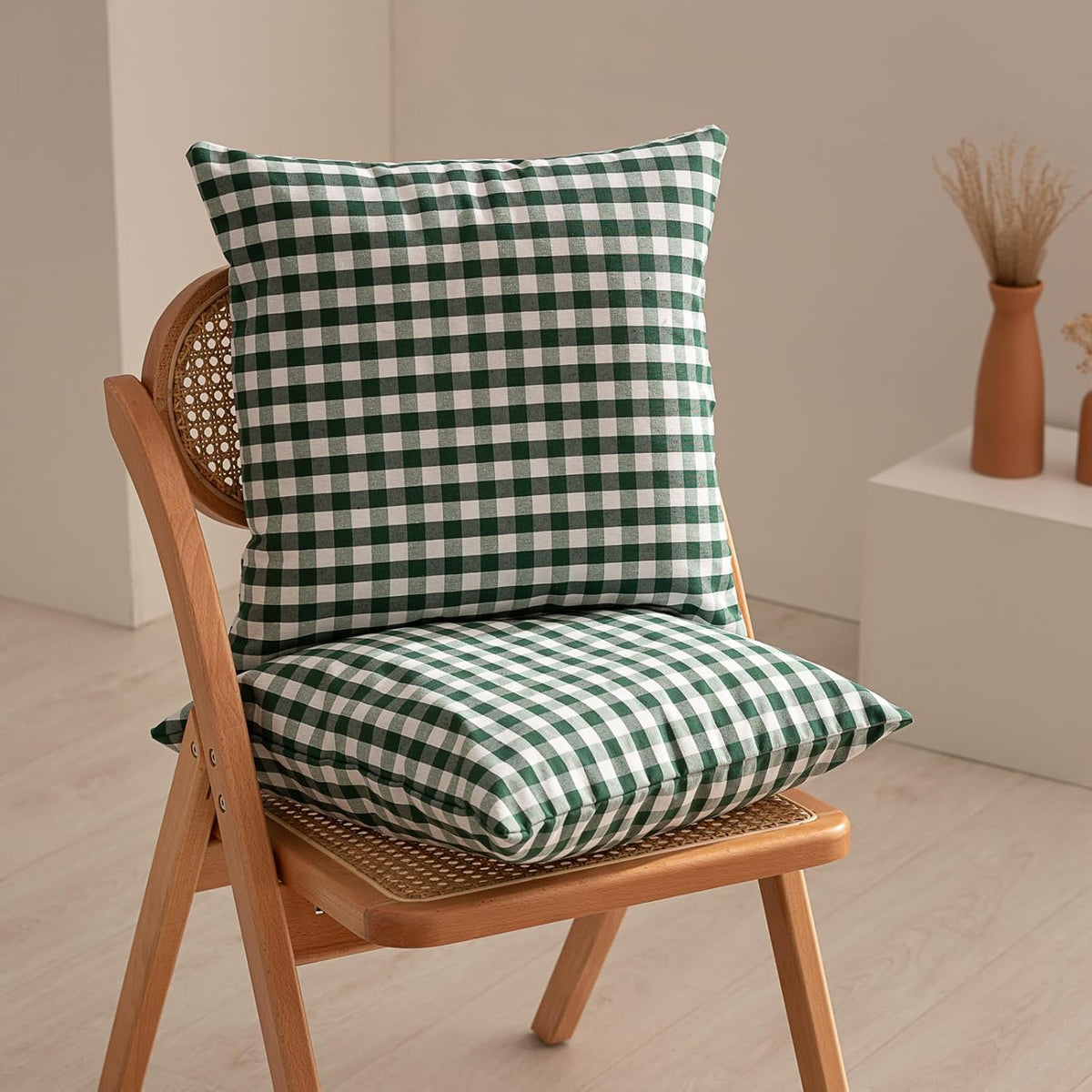 GAMUSI Gichy Plaid 45x45cm Cushion Covers Set of 2