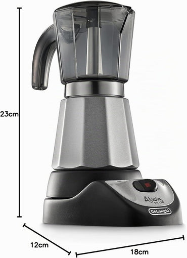De'Longhi Alicia Plus EMKM6.B Moka Jug 550W Silver-Black