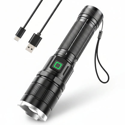 GEARLITE GR2000 Rechargeable LED Flashlight 10000 Lumens 3 Modes IP65 Waterproof Zoomable
