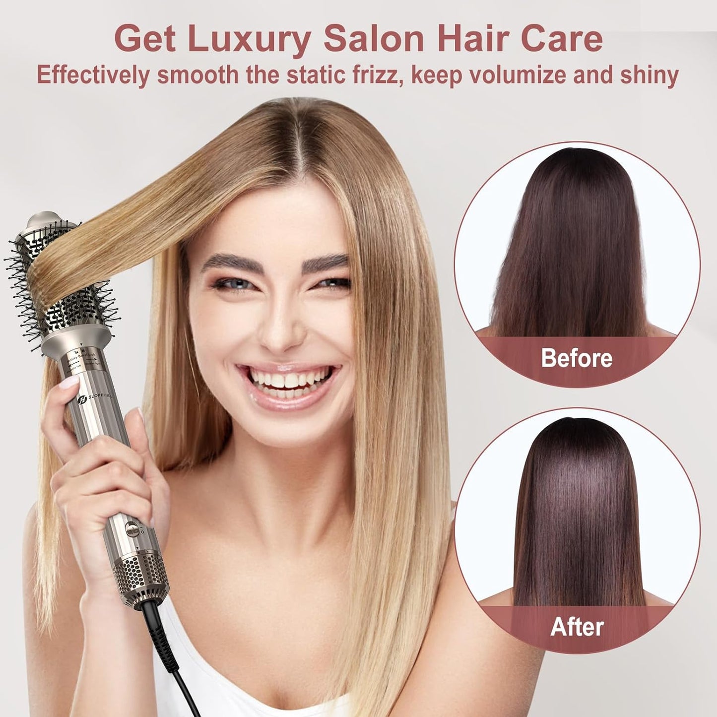 Slopehill 5-in-1 Ionic Airstyler: High-Speed Dryer, Curler, Volumizer, Straightener