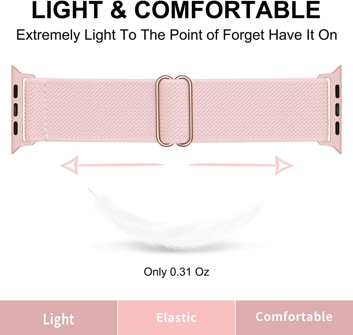 OXWALLEN Stretch Solo Loop Band for Apple Watch