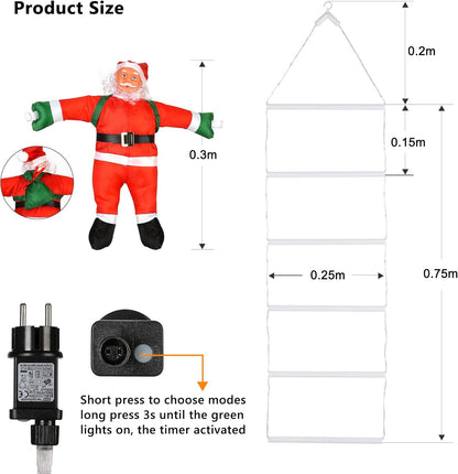 Geemoo 0.75m LED Christmas Ladder 98 Warm White Lights Waterproof