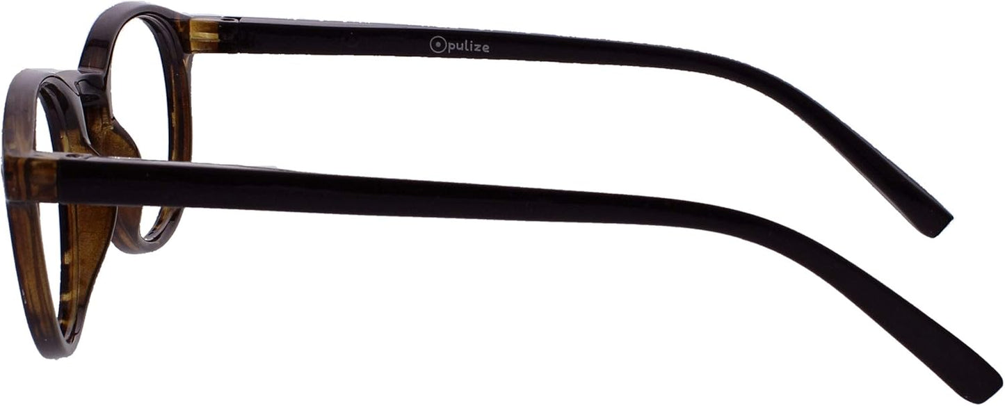 OPULIZE Zen Small Round Tortoiseshell Reading Glasses with +1 Diopter