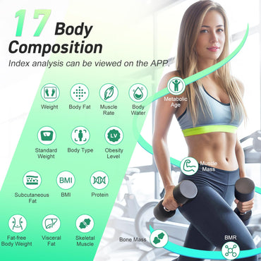 INSMART 400 lb Bluetooth Smart Scale with 17 Body Composition Metrics