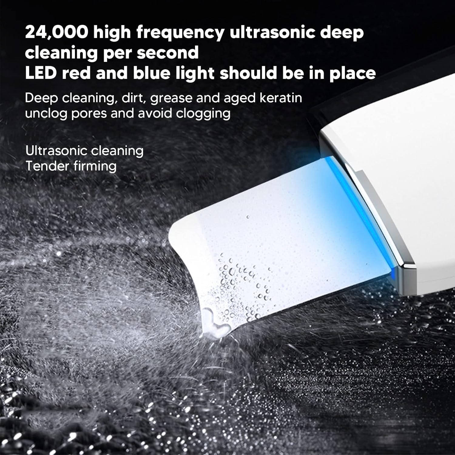 ZJchao Ultrasonic Facial Skin Scrubber Pen for Blackhead Removal